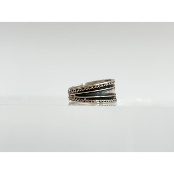 Balinese Inspired Oxidized Beaded 925 Sterling Silver Vintage Ring - sz 4.75 - Picture 5 of 11